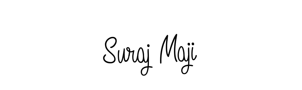 Use a signature maker to create a handwritten signature online. With this signature software, you can design (Angelique-Rose-font-FFP) your own signature for name Suraj Maji. Suraj Maji signature style 5 images and pictures png