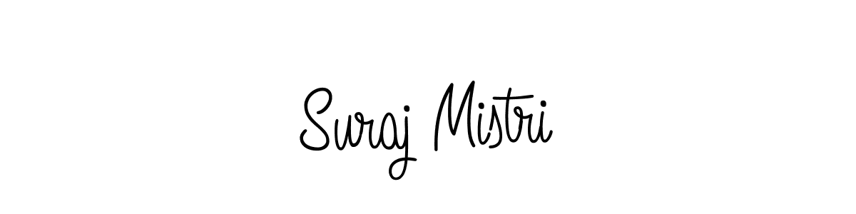 You should practise on your own different ways (Angelique-Rose-font-FFP) to write your name (Suraj Mistri) in signature. don't let someone else do it for you. Suraj Mistri signature style 5 images and pictures png