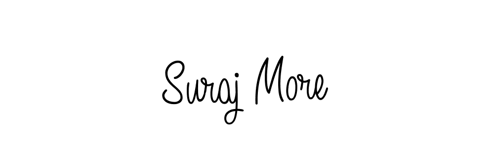 Use a signature maker to create a handwritten signature online. With this signature software, you can design (Angelique-Rose-font-FFP) your own signature for name Suraj More. Suraj More signature style 5 images and pictures png