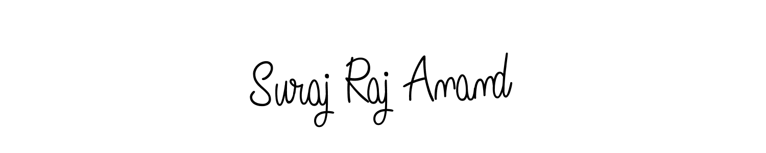Make a beautiful signature design for name Suraj Raj Anand. With this signature (Angelique-Rose-font-FFP) style, you can create a handwritten signature for free. Suraj Raj Anand signature style 5 images and pictures png