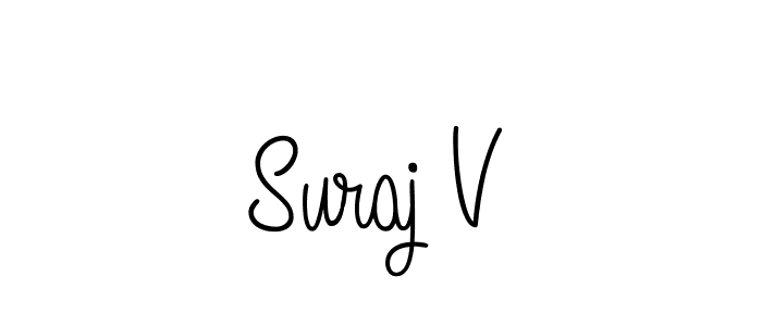 Also we have Suraj V name is the best signature style. Create professional handwritten signature collection using Angelique-Rose-font-FFP autograph style. Suraj V signature style 5 images and pictures png