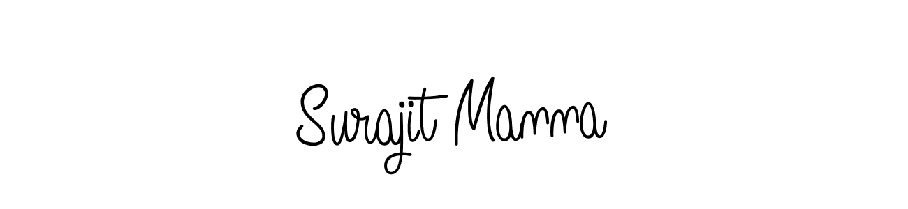 Make a beautiful signature design for name Surajit Manna. With this signature (Angelique-Rose-font-FFP) style, you can create a handwritten signature for free. Surajit Manna signature style 5 images and pictures png