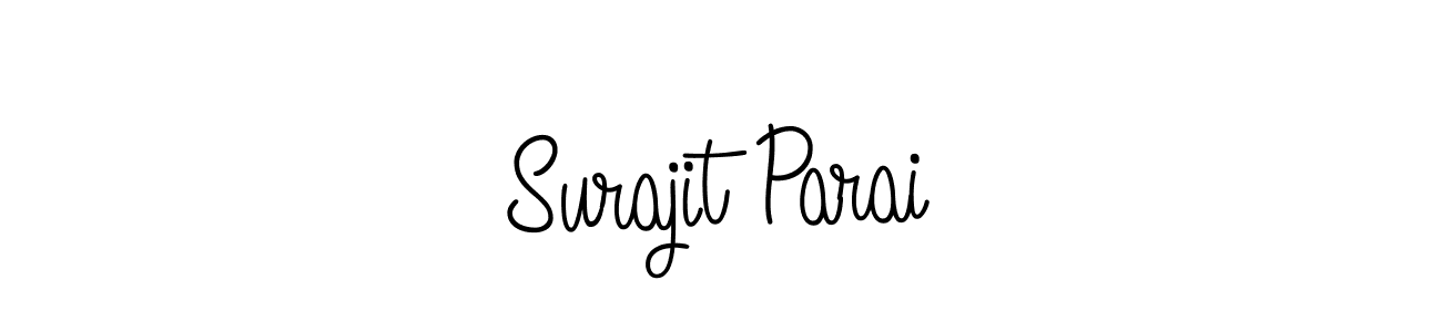 Make a beautiful signature design for name Surajit Parai. With this signature (Angelique-Rose-font-FFP) style, you can create a handwritten signature for free. Surajit Parai signature style 5 images and pictures png