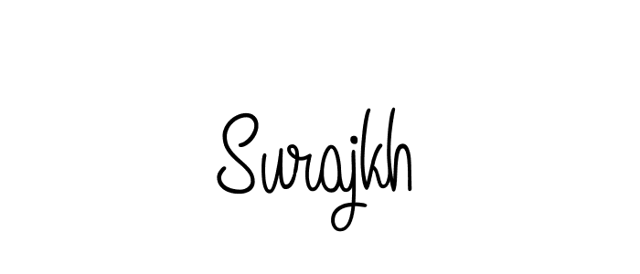 Use a signature maker to create a handwritten signature online. With this signature software, you can design (Angelique-Rose-font-FFP) your own signature for name Surajkh. Surajkh signature style 5 images and pictures png
