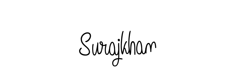 How to make Surajkhan name signature. Use Angelique-Rose-font-FFP style for creating short signs online. This is the latest handwritten sign. Surajkhan signature style 5 images and pictures png