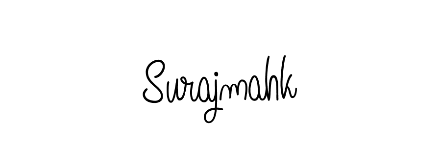 Make a beautiful signature design for name Surajmahk. With this signature (Angelique-Rose-font-FFP) style, you can create a handwritten signature for free. Surajmahk signature style 5 images and pictures png