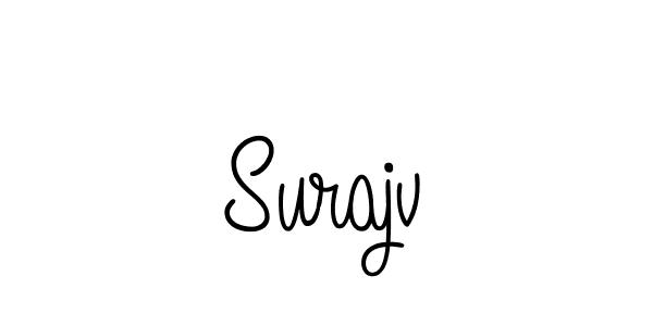Create a beautiful signature design for name Surajv. With this signature (Angelique-Rose-font-FFP) fonts, you can make a handwritten signature for free. Surajv signature style 5 images and pictures png
