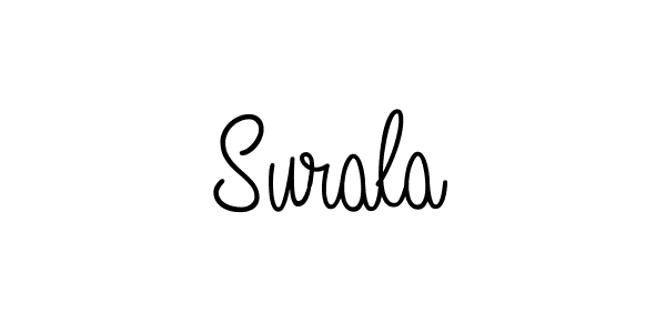 Make a beautiful signature design for name Surala. With this signature (Angelique-Rose-font-FFP) style, you can create a handwritten signature for free. Surala signature style 5 images and pictures png