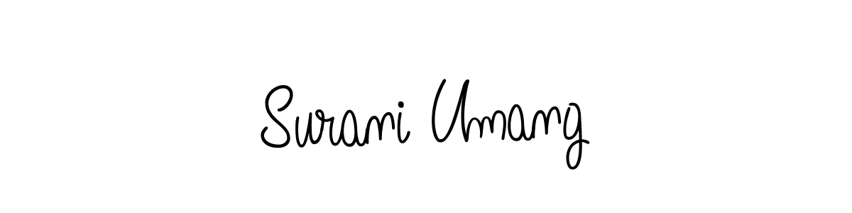 Design your own signature with our free online signature maker. With this signature software, you can create a handwritten (Angelique-Rose-font-FFP) signature for name Surani Umang. Surani Umang signature style 5 images and pictures png