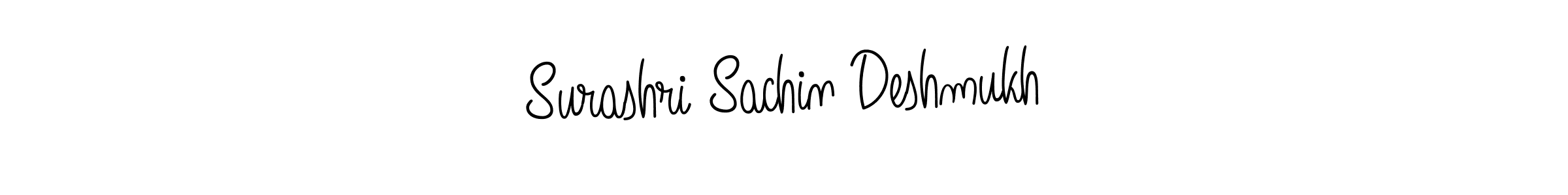 Create a beautiful signature design for name Surashri Sachin Deshmukh. With this signature (Angelique-Rose-font-FFP) fonts, you can make a handwritten signature for free. Surashri Sachin Deshmukh signature style 5 images and pictures png