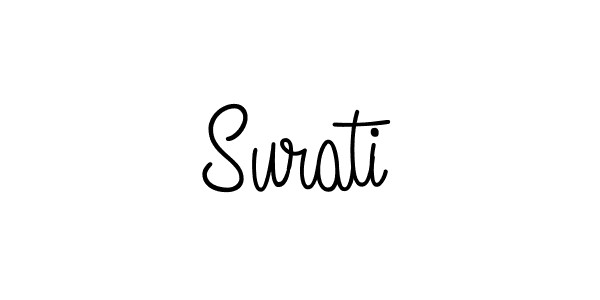 How to make Surati name signature. Use Angelique-Rose-font-FFP style for creating short signs online. This is the latest handwritten sign. Surati signature style 5 images and pictures png
