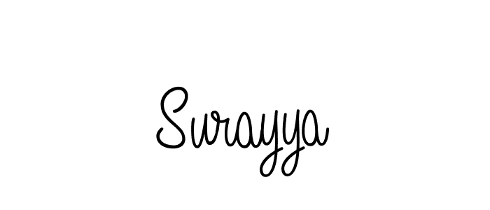 How to make Surayya signature? Angelique-Rose-font-FFP is a professional autograph style. Create handwritten signature for Surayya name. Surayya signature style 5 images and pictures png