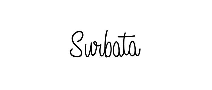 Design your own signature with our free online signature maker. With this signature software, you can create a handwritten (Angelique-Rose-font-FFP) signature for name Surbata. Surbata signature style 5 images and pictures png