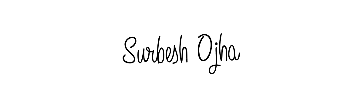 How to make Surbesh Ojha signature? Angelique-Rose-font-FFP is a professional autograph style. Create handwritten signature for Surbesh Ojha name. Surbesh Ojha signature style 5 images and pictures png