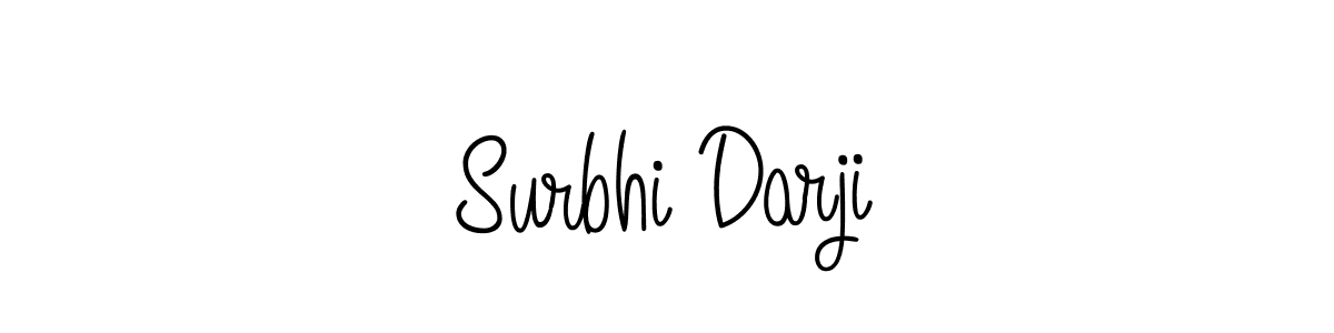 Make a beautiful signature design for name Surbhi Darji. With this signature (Angelique-Rose-font-FFP) style, you can create a handwritten signature for free. Surbhi Darji signature style 5 images and pictures png