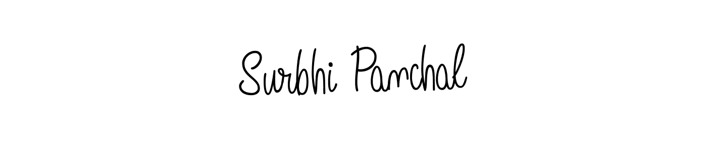 Make a beautiful signature design for name Surbhi Panchal. With this signature (Angelique-Rose-font-FFP) style, you can create a handwritten signature for free. Surbhi Panchal signature style 5 images and pictures png