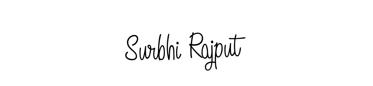 You should practise on your own different ways (Angelique-Rose-font-FFP) to write your name (Surbhi Rajput) in signature. don't let someone else do it for you. Surbhi Rajput signature style 5 images and pictures png