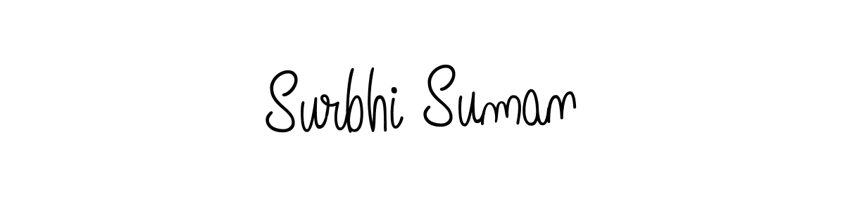 Create a beautiful signature design for name Surbhi Suman. With this signature (Angelique-Rose-font-FFP) fonts, you can make a handwritten signature for free. Surbhi Suman signature style 5 images and pictures png