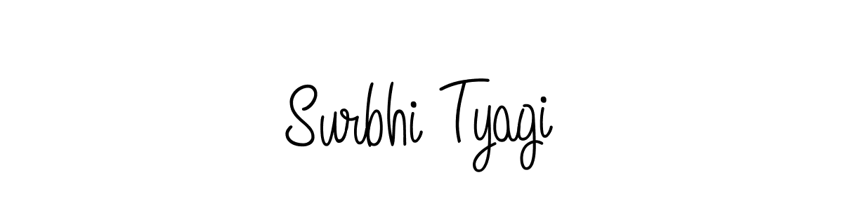 How to make Surbhi Tyagi name signature. Use Angelique-Rose-font-FFP style for creating short signs online. This is the latest handwritten sign. Surbhi Tyagi signature style 5 images and pictures png