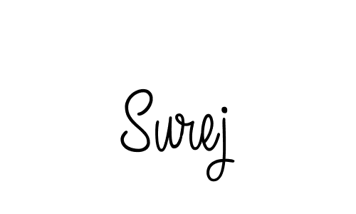 The best way (Angelique-Rose-font-FFP) to make a short signature is to pick only two or three words in your name. The name Surej include a total of six letters. For converting this name. Surej signature style 5 images and pictures png