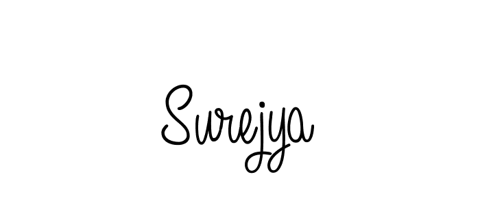 Surejya stylish signature style. Best Handwritten Sign (Angelique-Rose-font-FFP) for my name. Handwritten Signature Collection Ideas for my name Surejya. Surejya signature style 5 images and pictures png