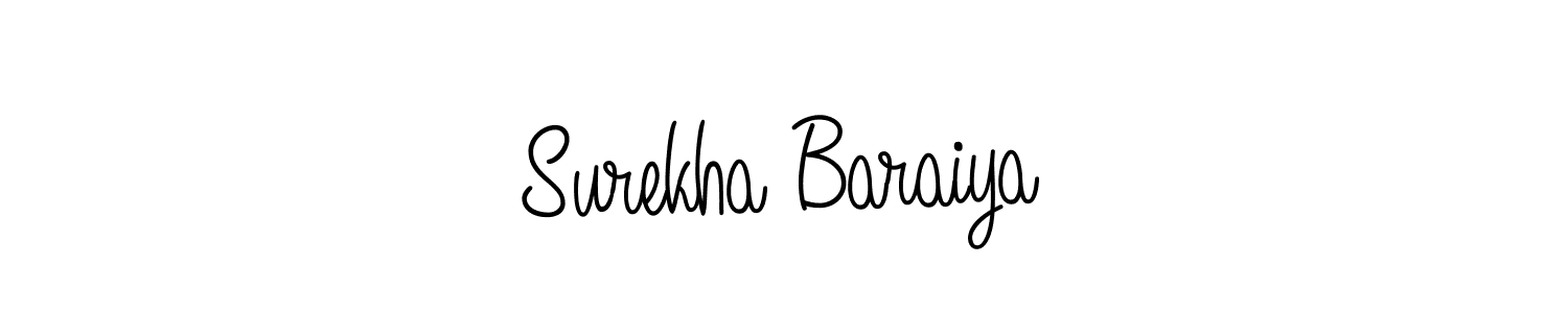 if you are searching for the best signature style for your name Surekha Baraiya. so please give up your signature search. here we have designed multiple signature styles  using Angelique-Rose-font-FFP. Surekha Baraiya signature style 5 images and pictures png