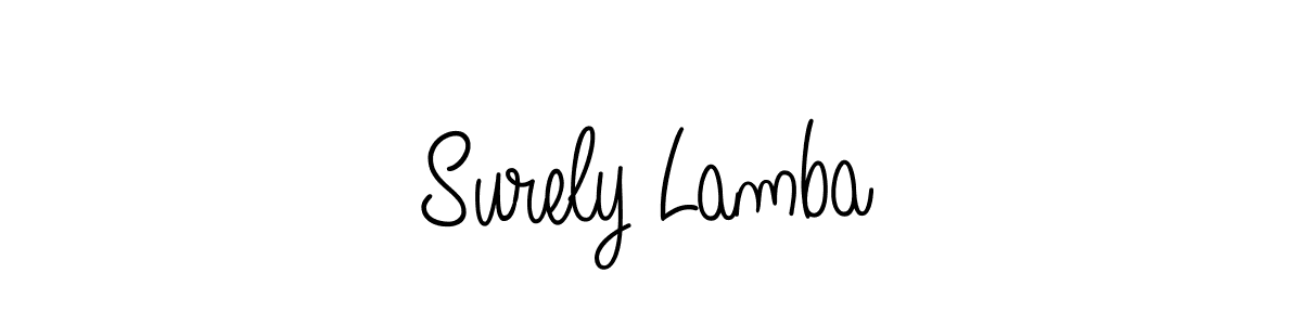 How to make Surely Lamba signature? Angelique-Rose-font-FFP is a professional autograph style. Create handwritten signature for Surely Lamba name. Surely Lamba signature style 5 images and pictures png