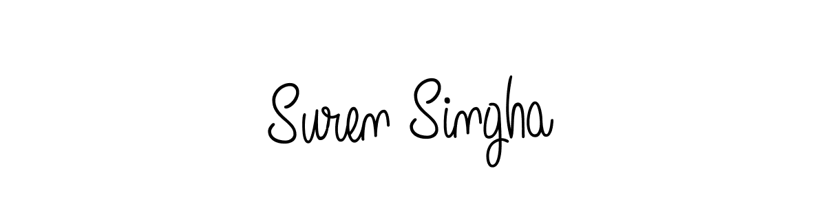 Make a beautiful signature design for name Suren Singha. With this signature (Angelique-Rose-font-FFP) style, you can create a handwritten signature for free. Suren Singha signature style 5 images and pictures png