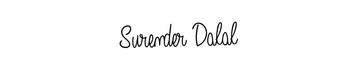 The best way (Angelique-Rose-font-FFP) to make a short signature is to pick only two or three words in your name. The name Surender Dalal include a total of six letters. For converting this name. Surender Dalal signature style 5 images and pictures png