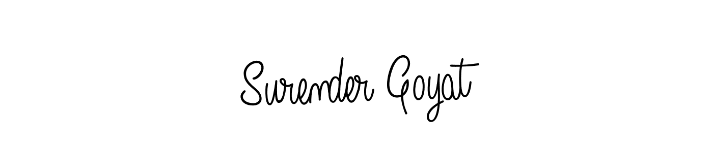 How to make Surender Goyat signature? Angelique-Rose-font-FFP is a professional autograph style. Create handwritten signature for Surender Goyat name. Surender Goyat signature style 5 images and pictures png