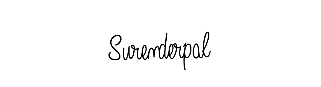 You should practise on your own different ways (Angelique-Rose-font-FFP) to write your name (Surenderpal) in signature. don't let someone else do it for you. Surenderpal signature style 5 images and pictures png