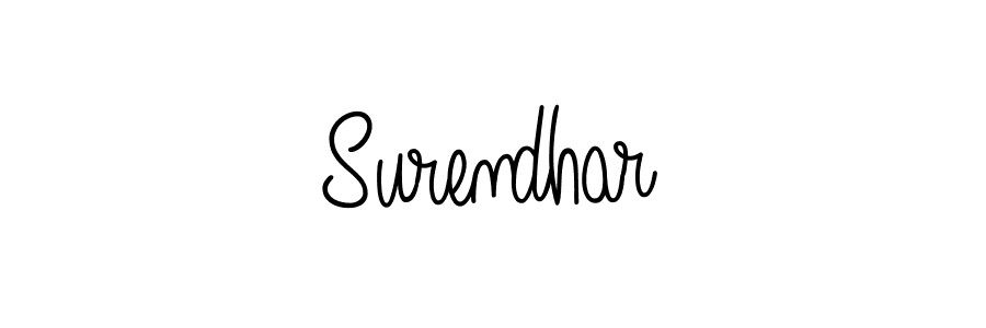 The best way (Angelique-Rose-font-FFP) to make a short signature is to pick only two or three words in your name. The name Surendhar include a total of six letters. For converting this name. Surendhar signature style 5 images and pictures png