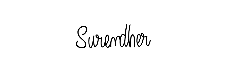 Surendher stylish signature style. Best Handwritten Sign (Angelique-Rose-font-FFP) for my name. Handwritten Signature Collection Ideas for my name Surendher. Surendher signature style 5 images and pictures png