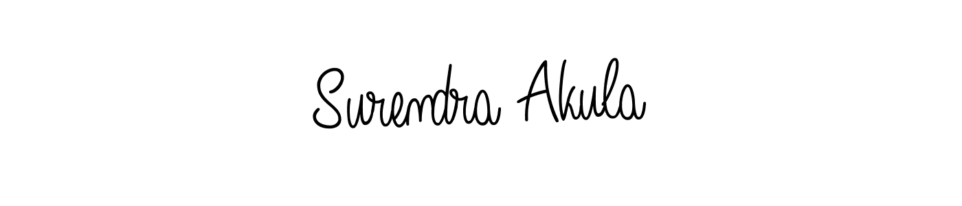 This is the best signature style for the Surendra Akula name. Also you like these signature font (Angelique-Rose-font-FFP). Mix name signature. Surendra Akula signature style 5 images and pictures png