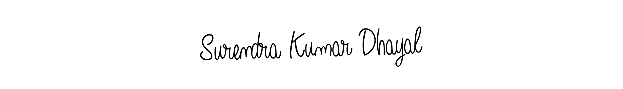 Also we have Surendra Kumar Dhayal name is the best signature style. Create professional handwritten signature collection using Angelique-Rose-font-FFP autograph style. Surendra Kumar Dhayal signature style 5 images and pictures png