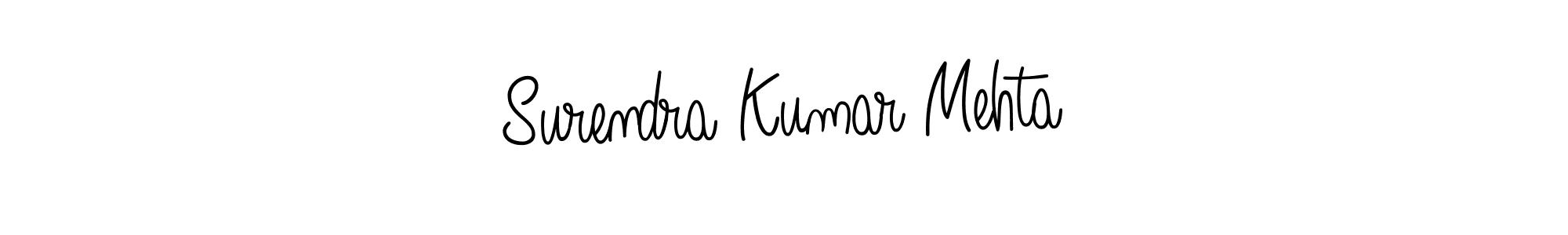 You should practise on your own different ways (Angelique-Rose-font-FFP) to write your name (Surendra Kumar Mehta) in signature. don't let someone else do it for you. Surendra Kumar Mehta signature style 5 images and pictures png