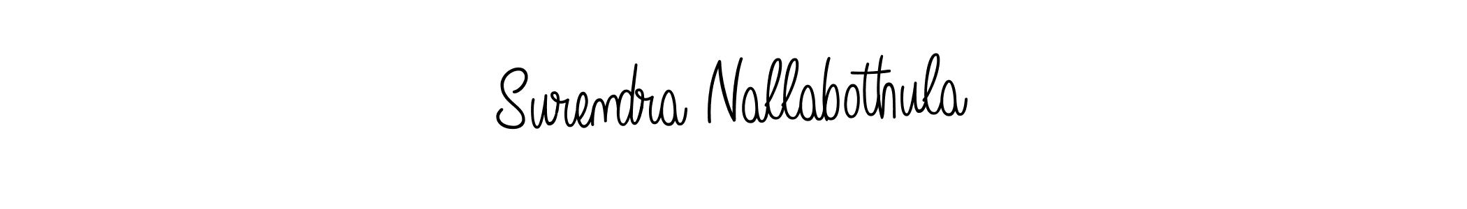 if you are searching for the best signature style for your name Surendra Nallabothula. so please give up your signature search. here we have designed multiple signature styles  using Angelique-Rose-font-FFP. Surendra Nallabothula signature style 5 images and pictures png