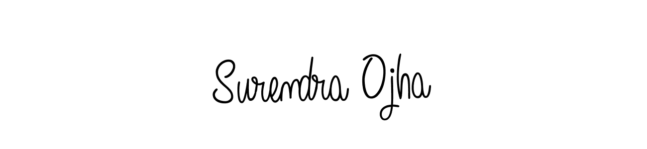 Design your own signature with our free online signature maker. With this signature software, you can create a handwritten (Angelique-Rose-font-FFP) signature for name Surendra Ojha. Surendra Ojha signature style 5 images and pictures png