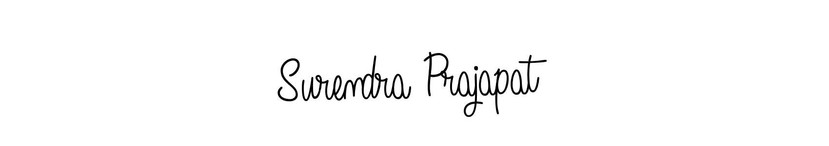 You should practise on your own different ways (Angelique-Rose-font-FFP) to write your name (Surendra Prajapat) in signature. don't let someone else do it for you. Surendra Prajapat signature style 5 images and pictures png