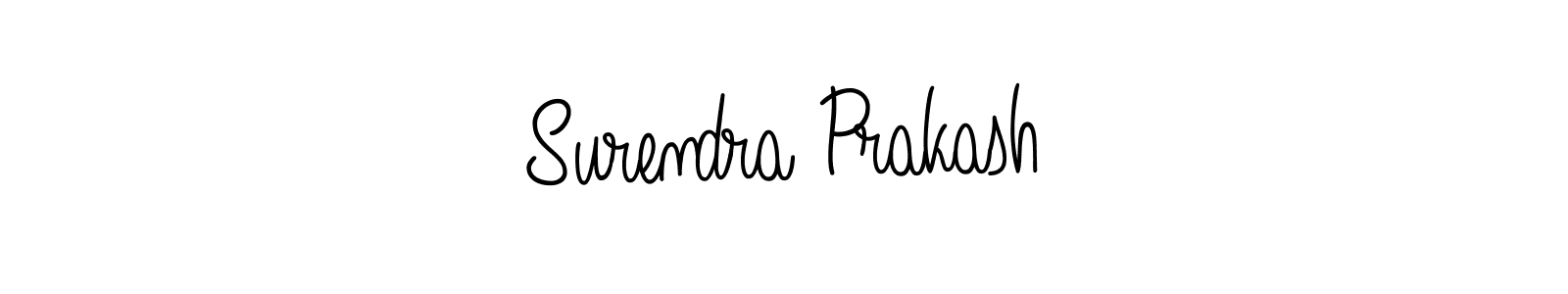 How to make Surendra Prakash name signature. Use Angelique-Rose-font-FFP style for creating short signs online. This is the latest handwritten sign. Surendra Prakash signature style 5 images and pictures png