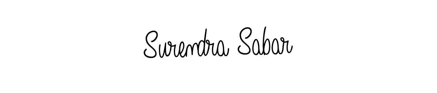 Create a beautiful signature design for name Surendra Sabar. With this signature (Angelique-Rose-font-FFP) fonts, you can make a handwritten signature for free. Surendra Sabar signature style 5 images and pictures png