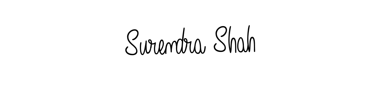 How to make Surendra Shah name signature. Use Angelique-Rose-font-FFP style for creating short signs online. This is the latest handwritten sign. Surendra Shah signature style 5 images and pictures png