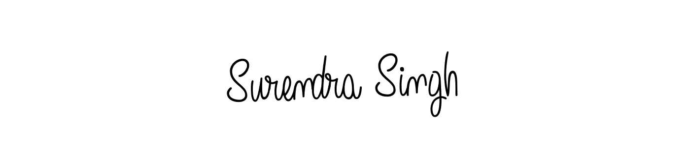 The best way (Angelique-Rose-font-FFP) to make a short signature is to pick only two or three words in your name. The name Surendra Singh include a total of six letters. For converting this name. Surendra Singh signature style 5 images and pictures png