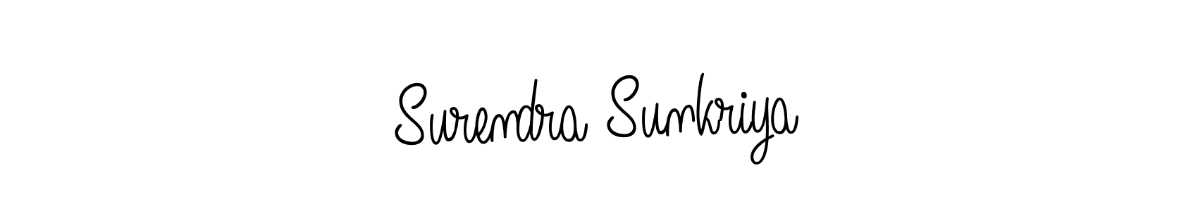 This is the best signature style for the Surendra Sunkriya name. Also you like these signature font (Angelique-Rose-font-FFP). Mix name signature. Surendra Sunkriya signature style 5 images and pictures png