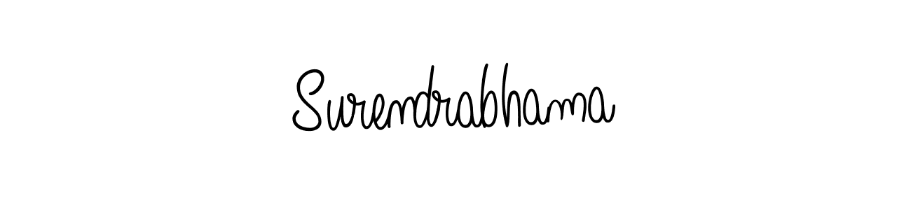 Use a signature maker to create a handwritten signature online. With this signature software, you can design (Angelique-Rose-font-FFP) your own signature for name Surendrabhama. Surendrabhama signature style 5 images and pictures png