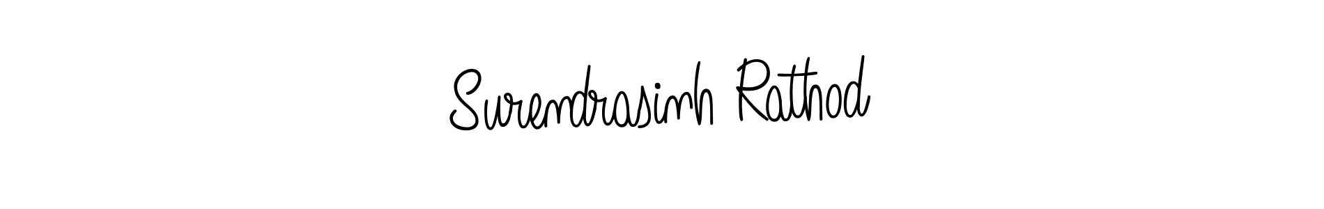 Make a beautiful signature design for name Surendrasinh Rathod. With this signature (Angelique-Rose-font-FFP) style, you can create a handwritten signature for free. Surendrasinh Rathod signature style 5 images and pictures png