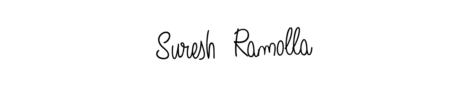 Suresh  Ramolla stylish signature style. Best Handwritten Sign (Angelique-Rose-font-FFP) for my name. Handwritten Signature Collection Ideas for my name Suresh  Ramolla. Suresh  Ramolla signature style 5 images and pictures png