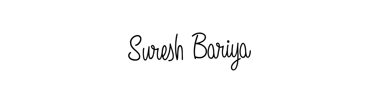 The best way (Angelique-Rose-font-FFP) to make a short signature is to pick only two or three words in your name. The name Suresh Bariya include a total of six letters. For converting this name. Suresh Bariya signature style 5 images and pictures png