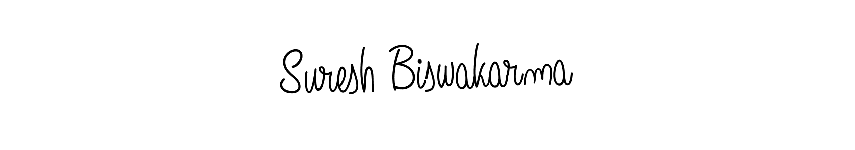 How to make Suresh Biswakarma name signature. Use Angelique-Rose-font-FFP style for creating short signs online. This is the latest handwritten sign. Suresh Biswakarma signature style 5 images and pictures png