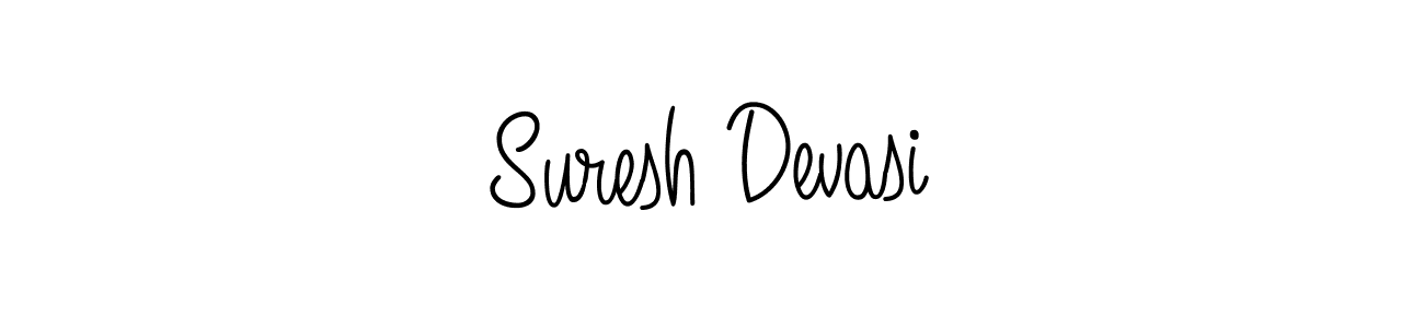 The best way (Angelique-Rose-font-FFP) to make a short signature is to pick only two or three words in your name. The name Suresh Devasi include a total of six letters. For converting this name. Suresh Devasi signature style 5 images and pictures png